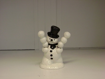 180-PJ0542 Ceramic Snowman with 2 Spreaders