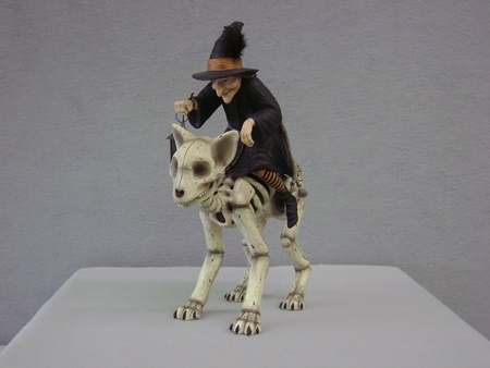 BL-TD6022 Witch Riding Skelly Cat