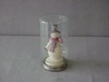 KK-54353BA Glttered Resin Vintage Snowman in Glass Jar