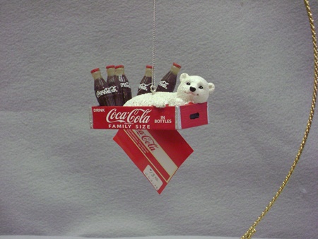 KA-CC2132 Coke Polar Bear Cub Ornament