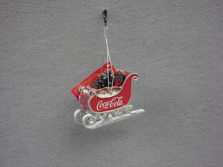 KA-CC2155 Resin Coca-Cola Sleigh Ornament